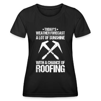 Dachdecker Dachdeckerei Dachdecken Roofer Roofing - Frauen Funktions-T-Shirt - Schwarz - Vorne - AI Model Female 172 light (172cm)