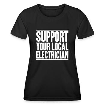 Electronics Technician Electrician Lineman - Women's Functional T-Shirt - black - Front - AI Model Female 172 light (172cm)