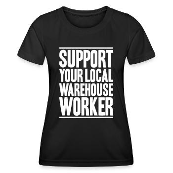 Fachkraft für Lagerlogistik Warehouse Worker Lager - Frauen Funktions-T-Shirt - Schwarz - Vorne - AI Model Female 172 light (172cm)
