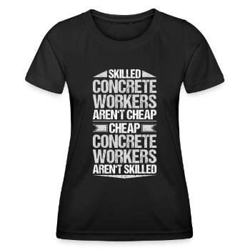 Betonbauer Stahlbetonbauer Concrete Worker - Women's Functional T-Shirt - black - Front - AI Model Female 172 light (172cm)