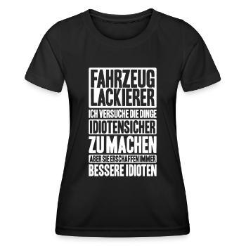 Fahrzeuglackierer Lackierer Automotive Painter - Frauen Funktions-T-Shirt - Schwarz - Vorne - AI Model Female 172 light (172cm)