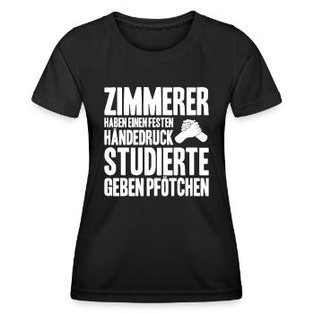 Zimmerer Zimmermann Zimmerei Carpenter Carpentry - Frauen Funktions-T-Shirt - Schwarz - Vorne - AI Model Female 172 light (172cm)