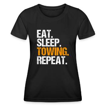 Conducteur de dépanneuse de service - T-shirt sport Femme - noir - Devant - AI Model Female 172 light (172cm)