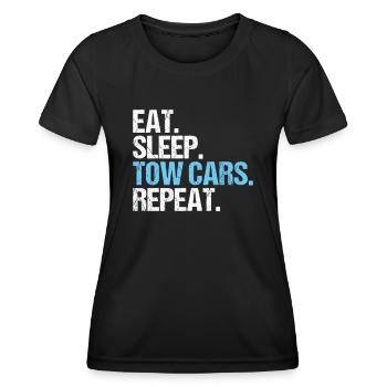 Conducteur de dépanneuse de service - T-shirt sport Femme - noir - Devant - AI Model Female 172 light (172cm)