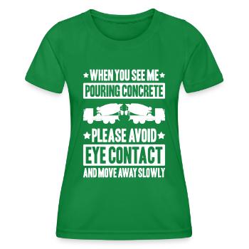 Betonbauer Stahlbetonbauer Concrete Worker - Frauen Funktions-T-Shirt - Kelly Green - Vorne - AI Model Female 172 dark (172cm)