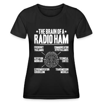 Amateurfunker Amateurfunk Radio Ham Amateur Radio - T-shirt sport Femme - noir - Devant - AI Model Female 172 light (172cm)