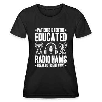 Amateurfunker Amateurfunk Radio Ham Amateur Radio - T-shirt sport Femme - noir - Devant - AI Model Female 172 light (172cm)