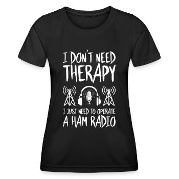 Amateurfunker Amateurfunk Radio Ham Amateur Radio - Women's Functional T-Shirt - black - Front - AI Model Female 172 light (172cm)