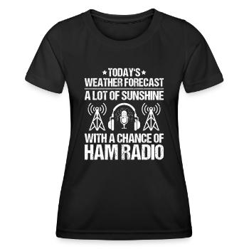 Amateurfunker Amateurfunk Radio Ham Amateur Radio - T-shirt sport Femme - noir - Devant - AI Model Female 172 light (172cm)