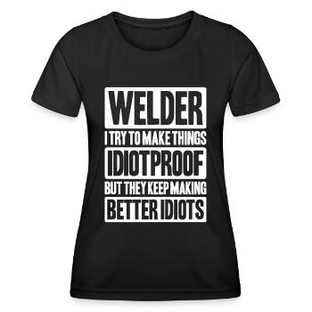 Schweißer Schweißen Schweißerei Welder Welding - Women's Functional T-Shirt - black - Front - AI Model Female 172 light (172cm)