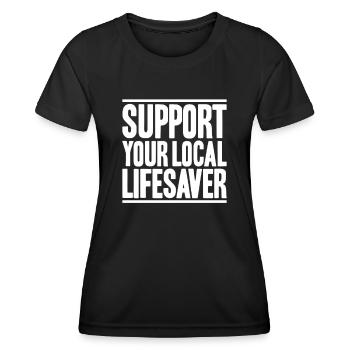 Lifeguard Water Rescue Lifesaver - Women's Functional T-Shirt - black - Front - AI Model Female 172 light (172cm)