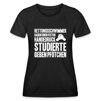 Rettungsschwimmer Wasserrettung Lifesaver - Frauen Funktions-T-Shirt - Schwarz - Vorne - AI Model Female 172 light (172cm)