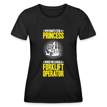 Forklift Driver Forklift Operator - Women's Functional T-Shirt - black - Front - AI Model Female 172 light (172cm)