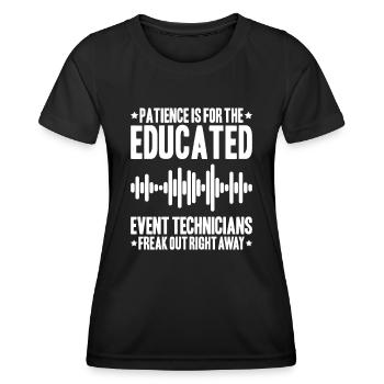 Veranstaltungstechniker Technicien événementiel - T-shirt sport Femme - noir - Devant - AI Model Female 172 light (172cm)