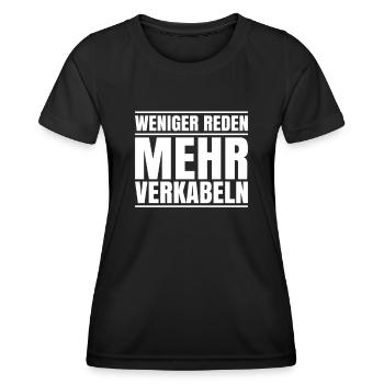 Veranstaltungstechniker Event Technician - Frauen Funktions-T-Shirt - Schwarz - Vorne - AI Model Female 172 light (172cm)
