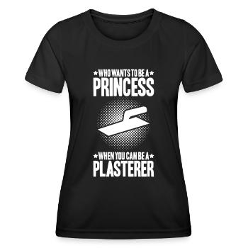 Stuckateur Plasterer Stukkateur Gipser Verputzer - Women's Functional T-Shirt - black - Front - AI Model Female 172 light (172cm)
