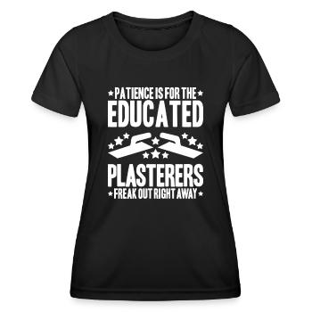 Stuckateur Plasterer Stukkateur Gipser Verputzer - Women's Functional T-Shirt - black - Front - AI Model Female 172 light (172cm)