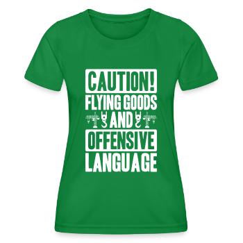 Kranführer Kranfahrer Kran Crane Operator - Frauen Funktions-T-Shirt - Kelly Green - Vorne - AI Model Female 172 dark (172cm)