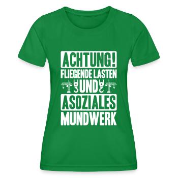 Kranführer Kranfahrer Kran Crane Operator - Frauen Funktions-T-Shirt - Kelly Green - Vorne - AI Model Female 172 dark (172cm)