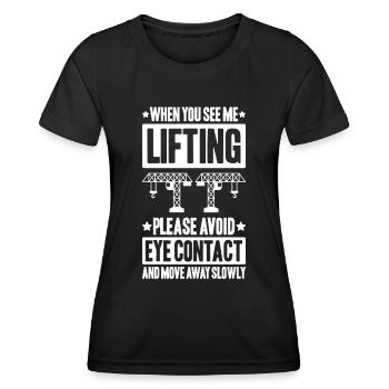 Kranführer Kranfahrer Kran Crane Operator - Frauen Funktions-T-Shirt - Schwarz - Vorne - AI Model Female 172 light (172cm)