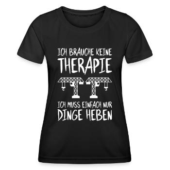Kranführer Kranfahrer Kran Crane Operator - Frauen Funktions-T-Shirt - Schwarz - Vorne - AI Model Female 172 light (172cm)
