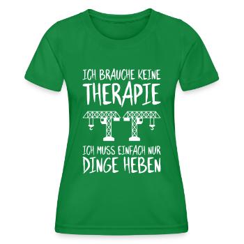 Kranführer Kranfahrer Kran Crane Operator - Frauen Funktions-T-Shirt - Kelly Green - Vorne - AI Model Female 172 dark (172cm)