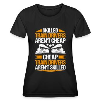 Triebfahrzeugführer Lokführer Train Driver - Women's Functional T-Shirt - black - Front - AI Model Female 172 light (172cm)