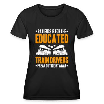 Triebfahrzeugführer Lokführer Train Driver - Women's Functional T-Shirt - black - Front - AI Model Female 172 light (172cm)