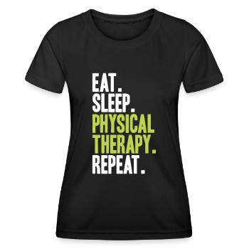 Physiotherapie Physiotherapeut Physical Therapist - Frauen Funktions-T-Shirt - Schwarz - Vorne - AI Model Female 172 light (172cm)