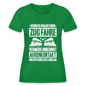 Triebfahrzeugführer Lokführer Train Driver - Frauen Funktions-T-Shirt - Kelly Green - Vorne - AI Model Female 172 dark (172cm)