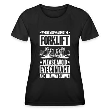 Staplerfahrer Gabelstaplerfahrer Forklift Operator - Frauen Funktions-T-Shirt - Schwarz - Vorne - AI Model Female 172 light (172cm)