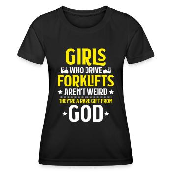 Forklift Driver Forklift Operator - Women's Functional T-Shirt - black - Front - AI Model Female 172 light (172cm)