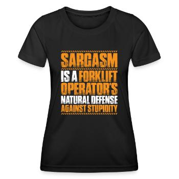 Forklift Driver Forklift Operator - Women's Functional T-Shirt - black - Front - AI Model Female 172 light (172cm)