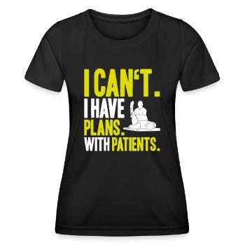 Physiothérapie Physiothérapeute Physiothérapeute - T-shirt sport Femme - noir - Devant - AI Model Female 172 light (172cm)