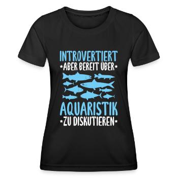 Aquaristik Aquarianer Aquarium Fische Aquarist - Frauen Funktions-T-Shirt - Schwarz - Vorne - AI Model Female 172 light (172cm)