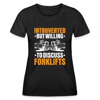 Forklift Driver Forklift Operator - Women's Functional T-Shirt - black - Front - AI Model Female 172 light (172cm)