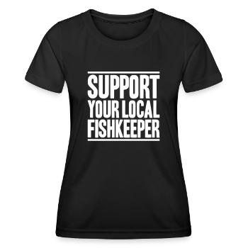 Aquaristics Aquarist Aquarium Fish Aquarist - Women's Functional T-Shirt - black - Front - AI Model Female 172 light (172cm)
