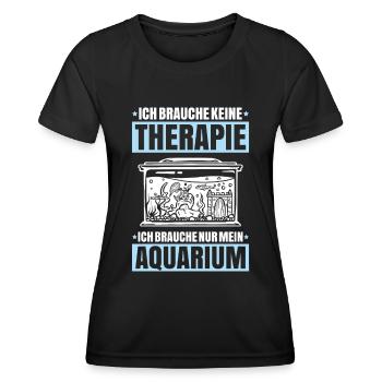 Aquaristik Aquarianer Aquarium Fische Aquarist - Frauen Funktions-T-Shirt - Schwarz - Vorne - AI Model Female 172 light (172cm)