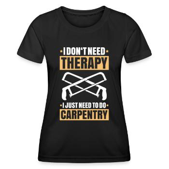 Zimmerer Zimmermann Zimmerei Carpenter Carpentry - Frauen Funktions-T-Shirt - Schwarz - Vorne - AI Model Female 172 light (172cm)