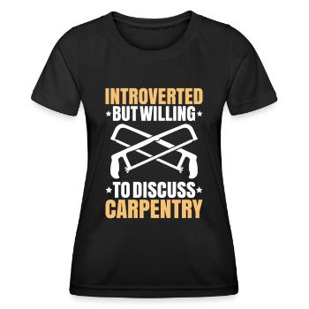 Zimmerer Zimmermann Zimmerei Carpenter Carpentry - Frauen Funktions-T-Shirt - Schwarz - Vorne - AI Model Female 172 light (172cm)