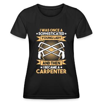 Zimmerer Zimmermann Zimmerei Carpenter Carpentry - Women's Functional T-Shirt - black - Front - AI Model Female 172 light (172cm)