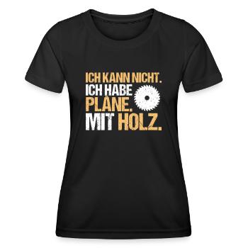 Zimmerer Zimmermann Zimmerei Carpenter Carpentry - Frauen Funktions-T-Shirt - Schwarz - Vorne - AI Model Female 172 light (172cm)