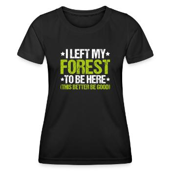 Forestier Forestier Forestier Travailleurs forestiers Forêt - T-shirt sport Femme - noir - Devant - AI Model Female 172 light (172cm)