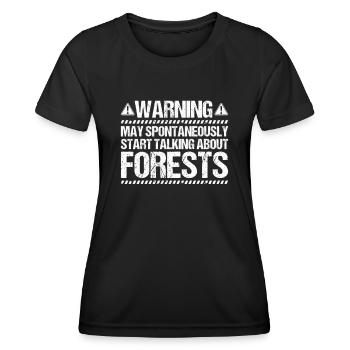 Forestier Forestier Forestier Travailleurs forestiers Forêt - T-shirt sport Femme - noir - Devant - AI Model Female 172 light (172cm)