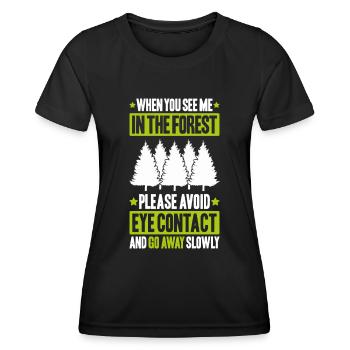 Forestier Forestier Forestier Travailleurs forestiers Forêt - T-shirt sport Femme - noir - Devant - AI Model Female 172 light (172cm)