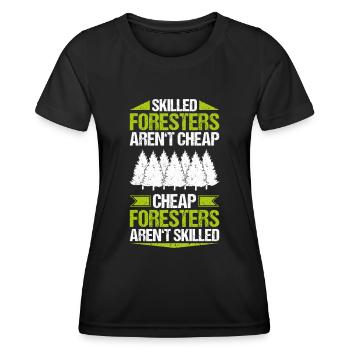Forestier Forestier Forestier Travailleurs forestiers Forêt - T-shirt sport Femme - noir - Devant - AI Model Female 172 light (172cm)