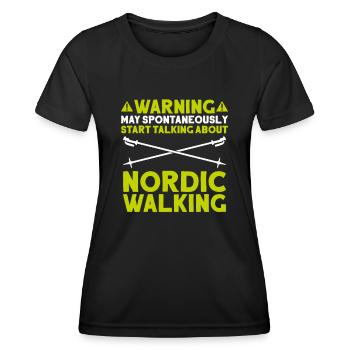 Nordic Walking Nordic Walker Nordic Walken - Women's Functional T-Shirt - black - Front - AI Model Female 172 light (172cm)