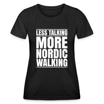 Nordic Walking Nordic Walker Nordic Walken - Women's Functional T-Shirt - black - Front - AI Model Female 172 light (172cm)