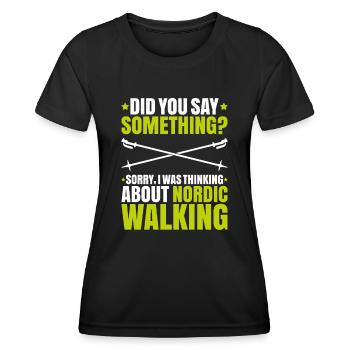 Nordic Walking Nordic Walker Nordic Walken - Women's Functional T-Shirt - black - Front - AI Model Female 172 light (172cm)