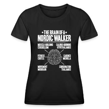 Nordic Walking Nordic Walker Nordic Walken - Women's Functional T-Shirt - black - Front - AI Model Female 172 light (172cm)